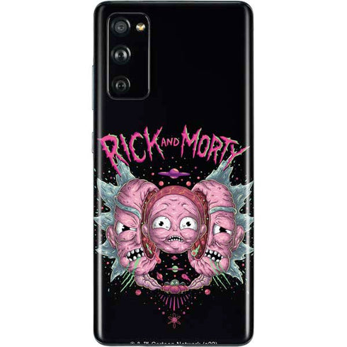 Adult Swim Rick and Morty Split Head Rick Galaxy S20 Fan Edition Skin